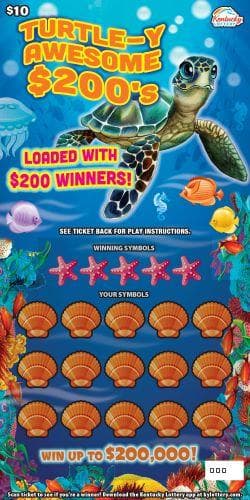 Turtle-y Awesome $200s scratch-off ticket