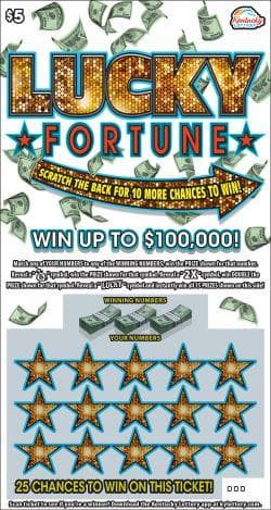 Lucky Fortune scratch-off ticket