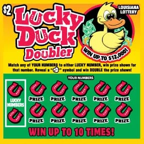 Lucky Duck Doubler scratch-off ticket