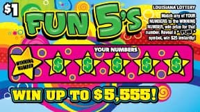 Fun 5's scratch-off ticket