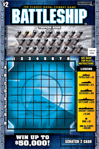 BATTLESHIP™ scratch-off ticket