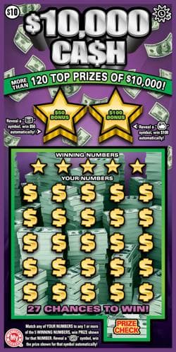 $10,000 Ca$h scratch-off ticket