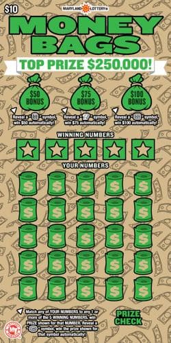 Money Bags scratch-off ticket
