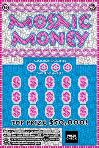 Mosaic Money scratch-off ticket