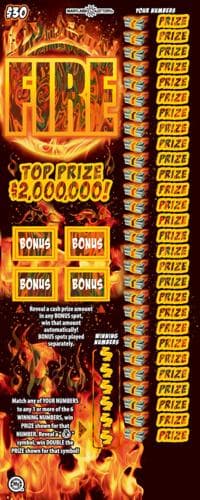 Fire scratch-off ticket
