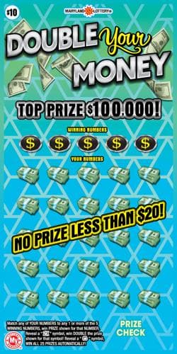 Double Your Money scratch-off ticket