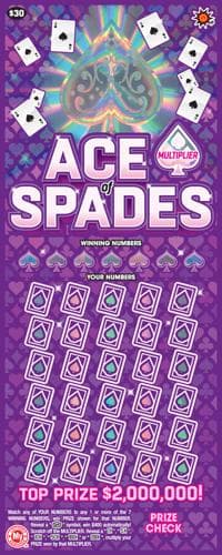 Ace of Spades scratch-off ticket