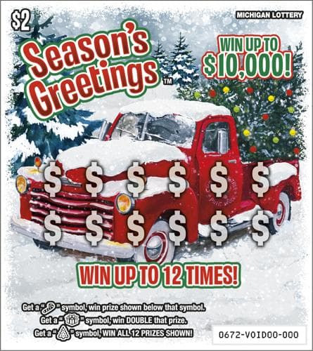 Season's Greetings scratch-off ticket