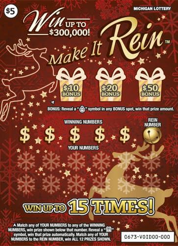Make It Rein scratch-off ticket