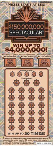 $150,000,000 Spectacular scratch-off ticket