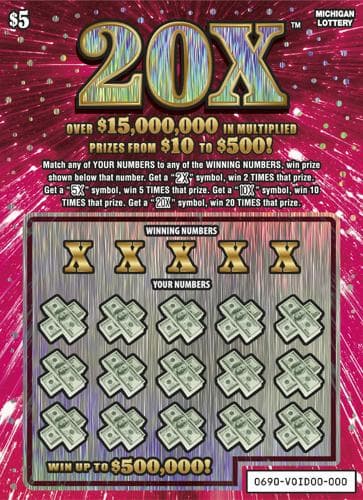 20X scratch-off ticket