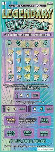 Legendary Wild Time scratch-off ticket
