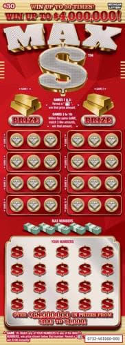 Max $ scratch-off ticket