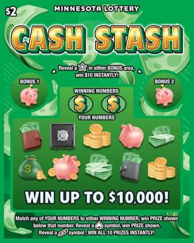 Cash Stash scratch-off ticket