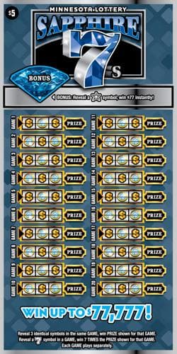 Sapphire 7s scratch-off ticket