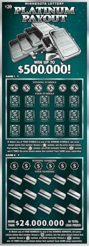 Platinum Payout scratch-off ticket