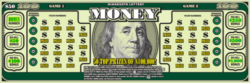 Money scratch-off ticket