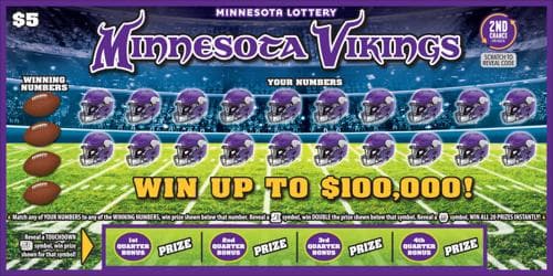 Minnesota Vikings scratch-off ticket