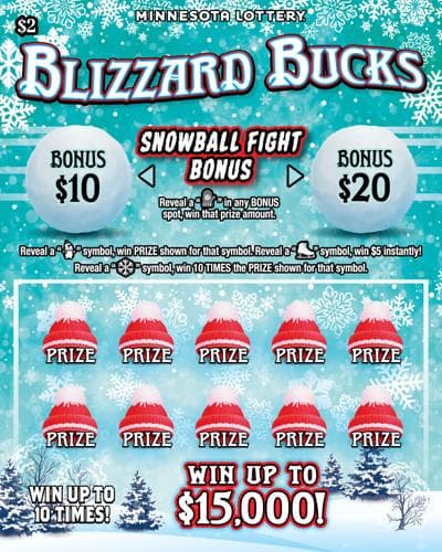 Blizzard Bucks scratch-off ticket