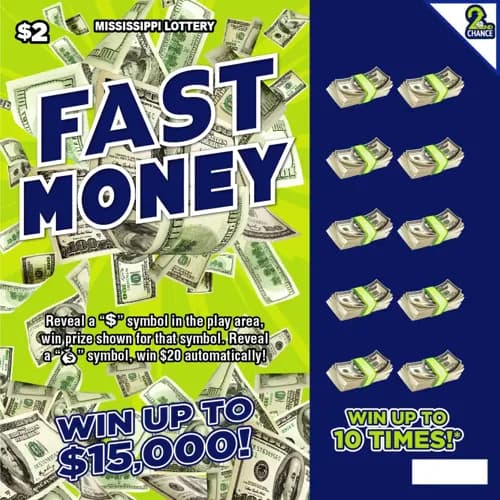 Fast Money scratch-off ticket