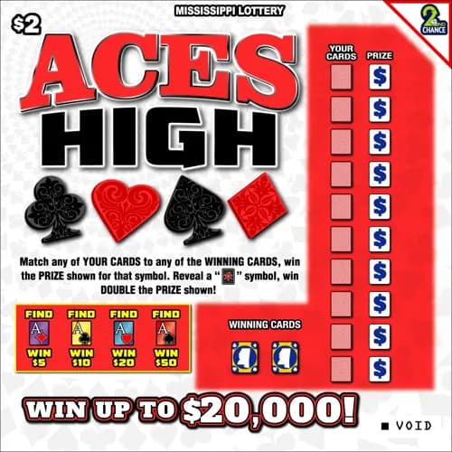 Aces High scratch-off ticket