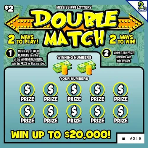 Double Match scratch-off ticket