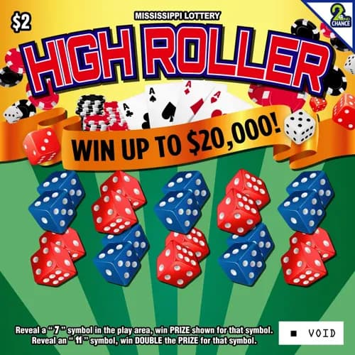 High Roller scratch-off ticket