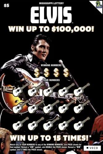 Elvis scratch-off ticket