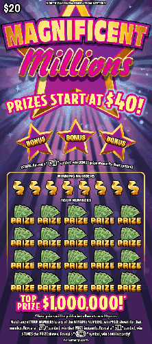 Magnificent Millions scratch-off ticket