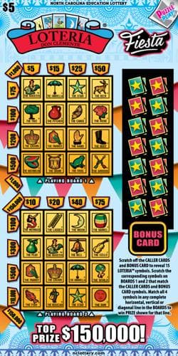 LOTERIA® Fiesta scratch-off ticket