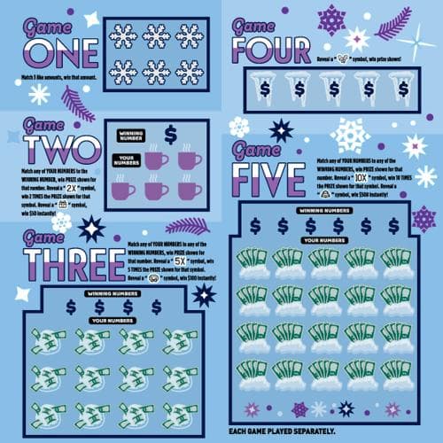Winter Winfall scratch-off ticket