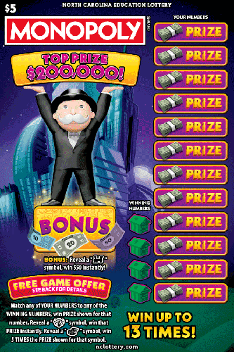 $5 MONOPOLY® scratch-off ticket