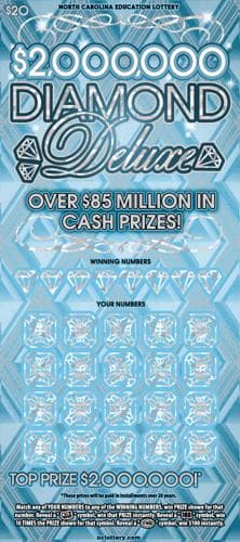 $2,000,000 Diamond Deluxe scratch-off ticket