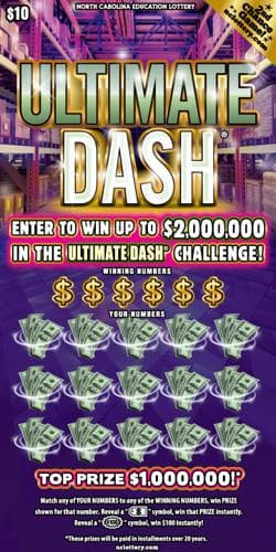 Ultimate Dash scratch-off ticket