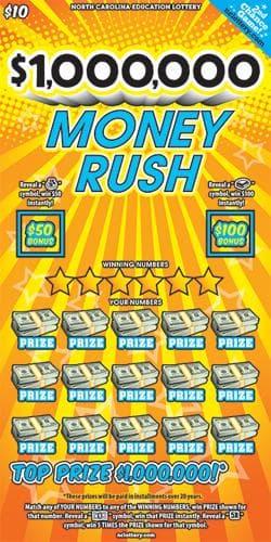 $1,000,000 Money Rush scratch-off ticket
