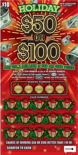 $50 or $100 Series V scratch-off ticket