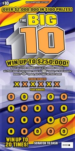 The Big 10 scratch-off ticket