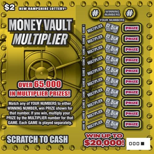 Money Vault Multiplier scratch-off ticket