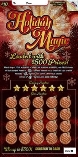 Holiday Magic scratch-off ticket