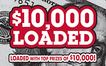 $10,000 Loaded scratch-off ticket
