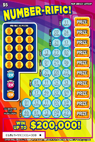 Number-rific! scratch-off ticket