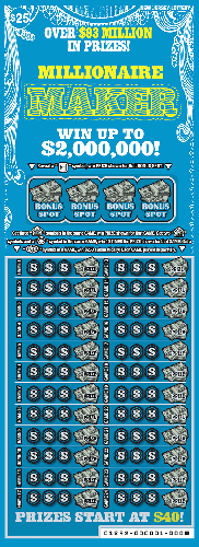 Millionaire Maker scratch-off ticket