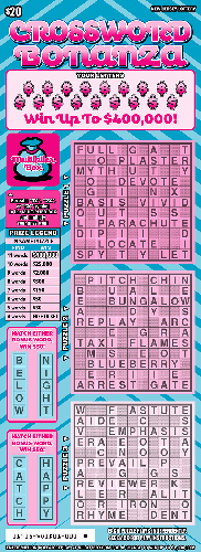 Crossword Bonanza scratch-off ticket