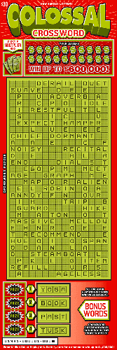 Colossal Crossword scratch-off ticket