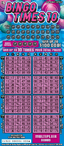 Bingo Times 10 scratch-off ticket