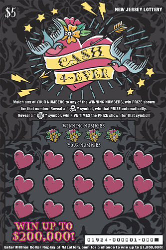 Cash 4-Ever scratch-off ticket