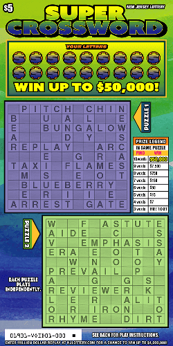Super Crossword scratch-off ticket