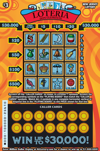 LOTERIA scratch-off ticket