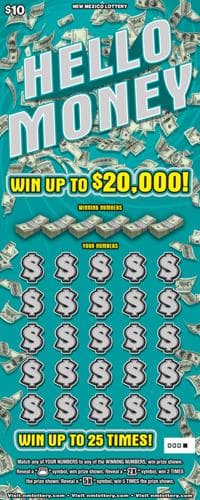 Hello Money scratch-off ticket