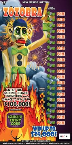 Zozobra scratch-off ticket